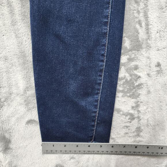Nicole Miller Jeans Womens 14 Blue Dark Wash SoHo High Rise Ankle Skinny Stretch - Picture 13 of 14